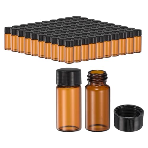 PATIKIL 10 ml Bernsteinfarbene Glasfläschchen, 100er Pack Probengefäße mit Schraubverschluss Reagenzglas auslaufsicher für Laborspeicherung PATIKIL 10 ml Bernsteinfarbene Glasfläschchen, 100er Pack Probengefäße mit Schraubverschluss Reagenzglas auslaufsicher für Laborspeicherung von PATIKIL