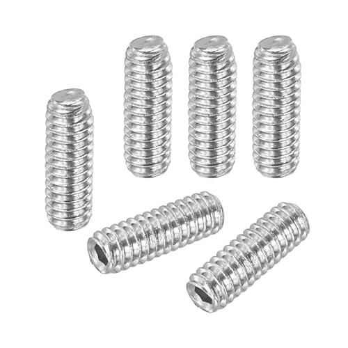 PATIKIL 100 Stück Madenschraube M2 x 6mm, 304 Edelstahl Madenschrauben Set für Türklinken Halterung Möbel Lampen Wasserhahn Reparaturen, Silber Innensechskant Gewindestifte Schrauben Set von PATIKIL