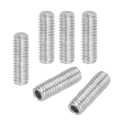 PATIKIL 100 Stück Madenschraube M4 x 10mm, 304 Edelstahl Madenschrauben Set für Türklinken Halterung Möbel Lampen Wasserhahn Reparaturen, Silber Innensechskant Gewindestifte Schrauben Set von PATIKIL
