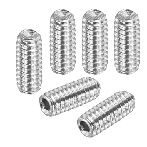 PATIKIL 100 Stück Madenschraube M2 x 5mm, 304 Edelstahl Madenschrauben Set für Türklinken Halterung Möbel Lampen Wasserhahn Reparaturen, Silber Innensechskant Gewindestifte Schrauben Set von PATIKIL