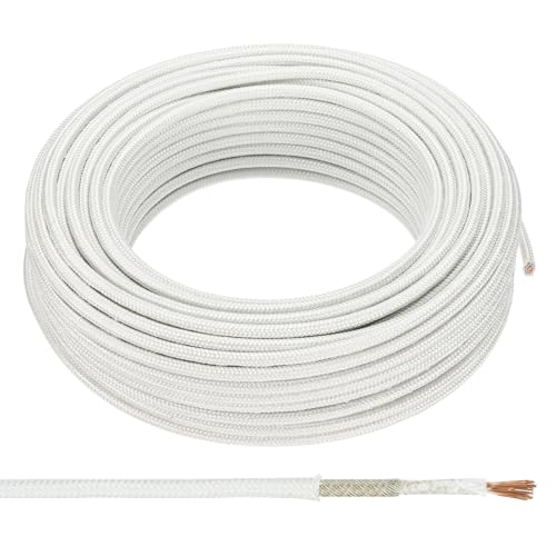 PATIKIL 100Ft 14 AWG Hochtemperaturdraht, -76-932 Grad Fahrenheit Mica Glasfaser Elektronikdraht isoliert hitzebeständiges elektronisches flexibles Kabel für Lampe Kessel Heizung von PATIKIL