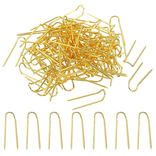 PATIKIL 100Stk Gabelstifte Edelstahl Nähen U-Stifte 0.7" Doppel Blockierstift für Nähen Schmuck Stoff Handwerk Basteln Golden PATIKIL 100Stk Gabelstifte Edelstahl Nähen U-Stifte 0.7" Doppel Blockierstift für Nähen Schmuck Stoff Handwerk Basteln Golden von PATIKIL