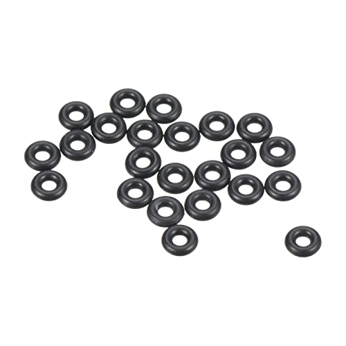 PATIKIL 100Stk Nitrilgummi O-Ringe 3.2mm AD 1.2mm ID 1mm Breite Metrische Dichtung für Wasserhahn Klempnerarbeit Autoreparatur Schwarz von PATIKIL