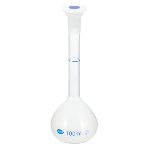 PATIKIL 100ml Messkolben, Polypropylen-Graduiertes Messkolben mit Verschlusskappe, Toleranz 0,3ml für Laborwissenschaftsexperimente, durchscheinend PATIKIL 100ml Messkolben, Polypropylen-Graduiertes Messkolben mit Verschlusskappe, Toleranz 0,3ml für Laborwissenschaftsexperimente, durchscheinend von PATIKIL