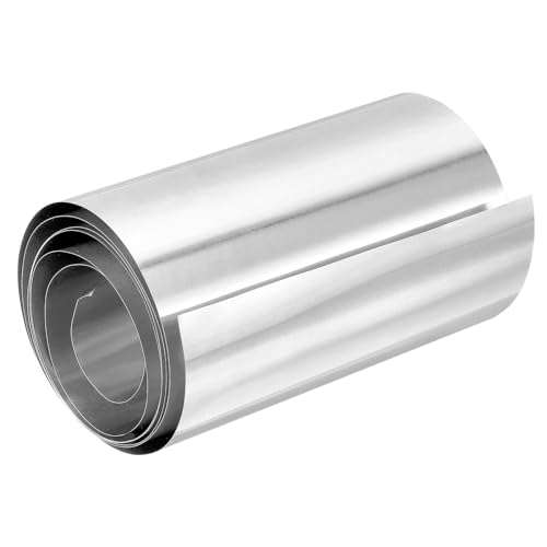 PATIKIL 100mm x 1m Aluminiumblech, 1 Stück Aluminiumblechrolle Dach Aluminium Metallstreifen Blechrolle 0,1mm dick für Dächer, Regenrinnen, Türen, Fenster, Maschinenreparatur, Basteln, DIY von PATIKIL