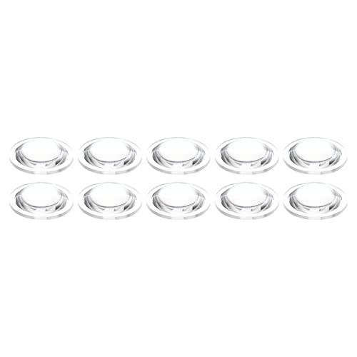 PATIKIL 10Stk Durchmesser 32mm Höhe 8mm Flach Konvex Linse Acryl LED Optik Konvex Kondensor Linse für LED Taschenlampe Fahrrad Kopf Lampe Durchsichtig von PATIKIL