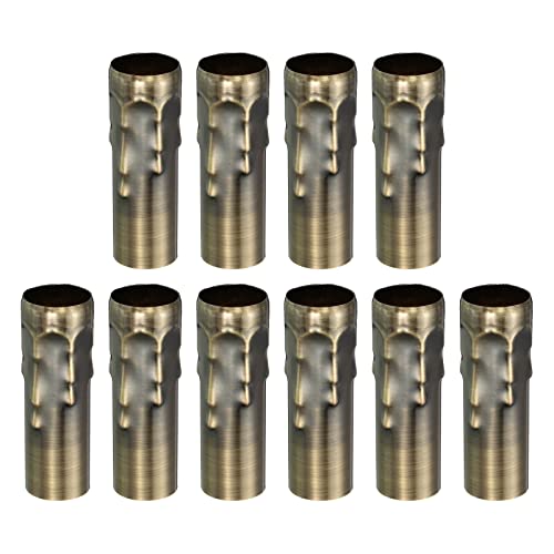 PATIKIL 10Stk Kerze Steckdose Abdeckung 3.9" Kronleuchter Hülsen Basis Bronze von PATIKIL
