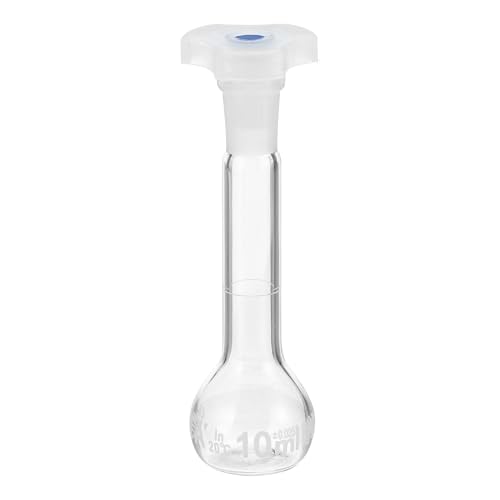 PATIKIL 10ml Messkolben, 3.3 Borosilikatglas Graduiertes Messkolben mit Verschlusskappe Toleranz 0.02ml für Laborexperimente, Klar PATIKIL 10ml Messkolben, 3.3 Borosilikatglas Graduiertes Messkolben mit Verschlusskappe Toleranz 0.02ml für Laborexperimente, Klar von PATIKIL