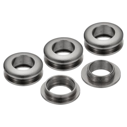 PATIKIL 10mm(2/5 Zoll) Massive Messing-Lochösen, 4 Stücke Bogenoberfläche Selbstsichernde Ösen mit Unterlegscheibe für Schuhe Kleidung Handwerk Tasche Lederhandwerk, Schwarz von PATIKIL