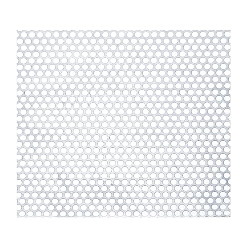 PATIKIL 11.8"x11.8" 304 Edelstahl Lochblech 2stk 0.3" Rundes Loch 20ga Streckmetall Netz Platte Sieb Dekorative Maschen für Belüftungs Grill von PATIKIL