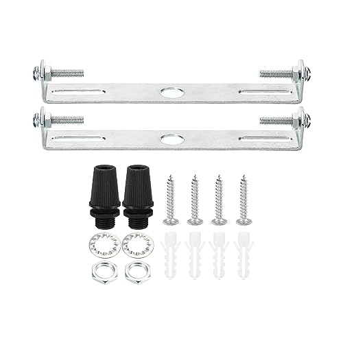 PATIKIL 110mm Deckenleuchte Platte Kit 2 Set Leuchte Montage Halterung Platte Stahl Querleiste für Haus Büro Hängeleuchte Wand mit Schraube Unterlegscheibe Mutter von PATIKIL