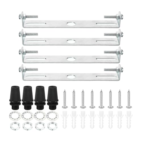 PATIKIL 110mm Lampenhalterung Decke Kit 4 Set Deckenhalterung Lampe Stahl Querleiste für Haus Büro Hängeleuchte Wand mit Schraube Unterlegscheibe Mutter von PATIKIL