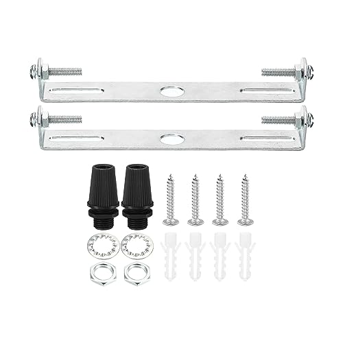 PATIKIL 115mm Deckenleuchte Platte Kit 2 Set Leuchte Montage Halterung Platte Stahl Querleiste für Haus Büro Hängeleuchte Wand mit Schraube Unterlegscheibe Mutter von PATIKIL