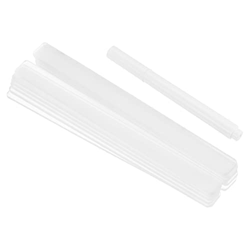 PATIKIL 12 Stk. Pflanzschilder Acryl Pflanzen Etikett Rechteck Markierung Garten Tag Pflanzenstecker mit Whiteboard Stifte für Außenterrasse Blumengras Blumentopf Transparent von PATIKIL