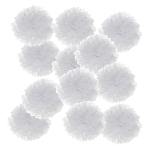 PATIKIL 12 Stück 15 cm Pom Poms Papier Blumen, Papierblumen Hochzeitsdeko Seidenpapier für Hochzeit Brautdusche Geburtstagsparty Hintergrund Dekoration, Weiß PATIKIL 12 Stück 15 cm Pom Poms Papier Blumen, Papierblumen Hochzeitsdeko Seidenpapier für Hochzeit Brautdusche Geburtstagsparty Hintergrund Dekoration, Weiß von PATIKIL
