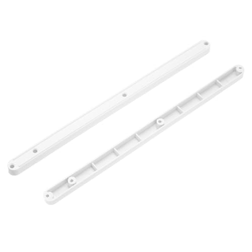 PATIKIL 12 Zoll Schubladenschienen, 8 Stück Kunststoff Führungsschienen Seitlich montierte Schienen für Schrank/Schublade/Nachttisch/Tisch/Kleiderschrank mit 19/32" (15mm) Nut, Weiß von PATIKIL