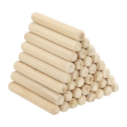 PATIKIL 120 Stück 8 x 55mm Holzdübel Set, Riffelholzdübel Holzstifte Dübel Set Gerillte Holzübelstifte Dübel Holz mit Rillen für Zimmerei Möbel Tür Kunsthandwerk Projekte PATIKIL 120 Stück 8 x 55mm Holzdübel Set, Riffelholzdübel Holzstifte Dübel Set Gerillte Holzübelstifte Dübel Holz mit Rillen für Zimmerei Möbel Tür Kunsthandwerk Projekte von PATIKIL