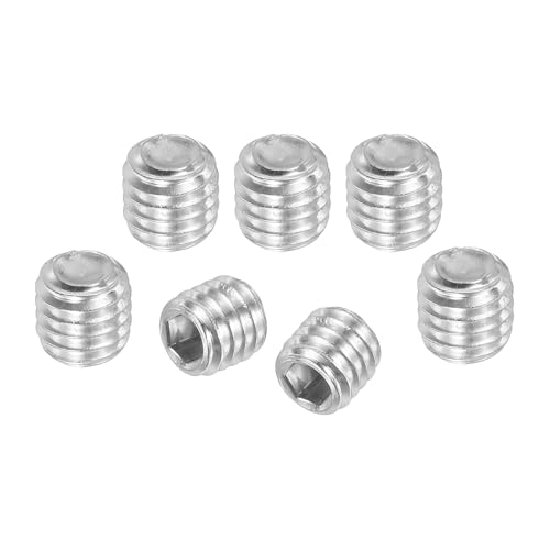 PATIKIL 120 Stück Madenschraube M6 x 4mm, 304 Edelstahl Madenschrauben Set für Türklinken Halterung Möbel Lampen Wasserhahn Reparaturen, Silber Innensechskant Gewindestifte Schrauben Set von PATIKIL