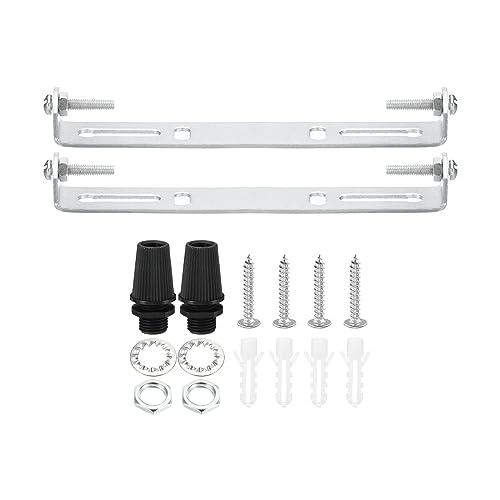 PATIKIL 125mm Deckenleuchte Platte Kit 2 Set Leuchte Montage Halterung Platte Stahl Querleiste für Haus Büro Hängeleuchte Wand mit Schraube Unterlegscheibe Muttern Kit von PATIKIL