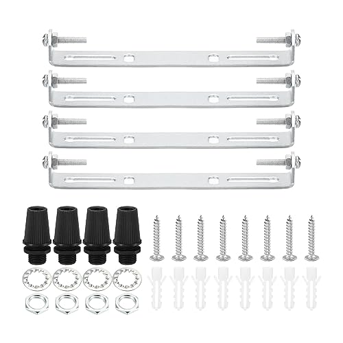 PATIKIL 125mm Lampenhalterung Decke Kit 4 Set Deckenhalterung Lampe Stahl Querleiste für Haus Büro Hängeleuchte Wand mit Schraube Unterlegscheibe Muttern Kit von PATIKIL