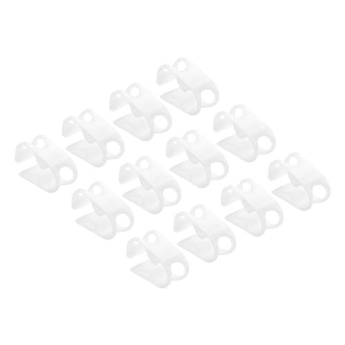 PATIKIL 12Stk Plastik Rohr Rohrklemmen 3/8" - 5/8" Rohr AD Einstellbare Präzise Durchflusskontrolle Schlauchklemme für Labor Knebelventil Weiß von PATIKIL