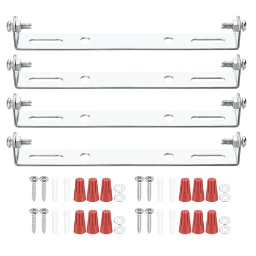 PATIKIL 130mm (5.12") Universelle Leuchten-Montagehalterung Kit, 4 Set Leuchtenquerträger Deckenleuchtenplatte mit Schraube für Wandleuchte Deckenleuchte von PATIKIL