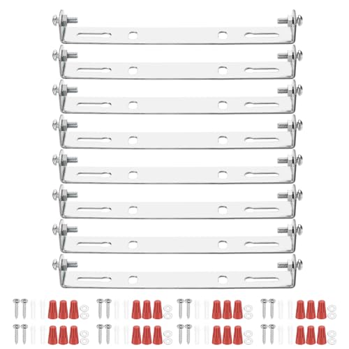 PATIKIL 135mm (5,31 Zoll) Universelle Leuchten-Montagehalterung Kit, 8 Set Leuchtenquerbalken Deckenleuchtenplatte mit Schraube für Wandlampe Deckenleuchte von PATIKIL