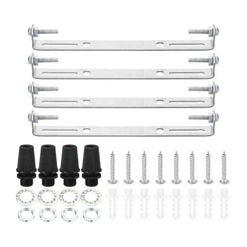 PATIKIL 135mm Lampenhalterung Decke Kit 4 Set Deckenhalterung Lampe Stahl Querleiste für Haus Büro Hängeleuchte Wand mit Schraube Unterlegscheibe Muttern Kit von PATIKIL