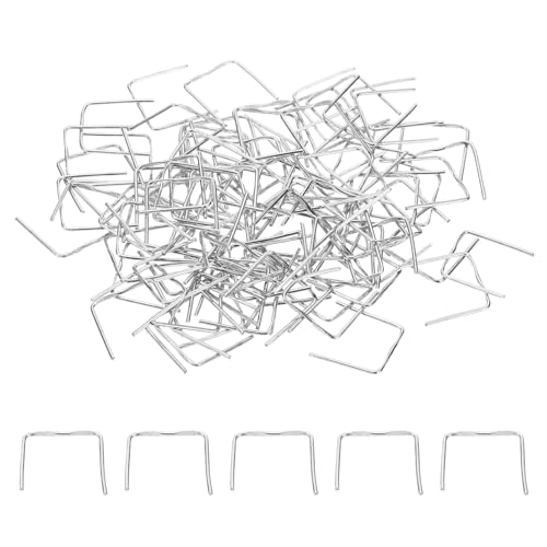 PATIKIL 13x12mm Kupfer Kronleuchter Verbindungsstifte, 200 Stück Kronleuchter Kristallclips zum Befestigen von Kristallteilen, Kronleuchter Ersatzteile, Chrom von PATIKIL
