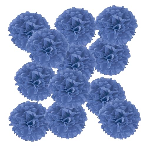 PATIKIL 12 Stück 35 cm Pom Poms Papier Blumen, Papierblumen Hochzeitsdeko Seidenpapier für Hochzeit Brautdusche Geburtstagsparty Hintergrund Dekoration, Marineblau PATIKIL 12 Stück 35 cm Pom Poms Papier Blumen, Papierblumen Hochzeitsdeko Seidenpapier für Hochzeit Brautdusche Geburtstagsparty Hintergrund Dekoration, Marineblau von PATIKIL