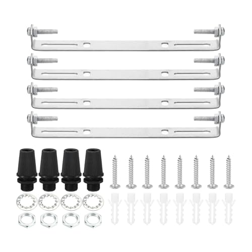 PATIKIL 140mm Lampenhalterung Decke Kit 4 Set Deckenhalterung Lampe Stahl Querleiste für Haus Büro Hängeleuchte Wand mit Schraube Unterlegscheibe Muttern Kit von PATIKIL