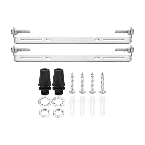 PATIKIL 145mm Deckenleuchte Platte Kit 2 Set Leuchte Montage Halterung Platte Stahl Querleiste für Haus Büro Hängeleuchte Wand mit Schraube Unterlegscheibe Muttern Kit von PATIKIL