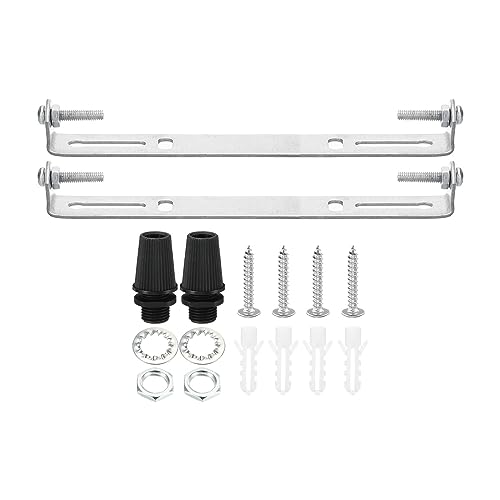 PATIKIL 150mm Deckenleuchte Platte Kit 2 Set Leuchte Montage Halterung Platte Stahl Querleiste für Haus Büro Hängeleuchte Wand mit Schraube Unterlegscheibe Muttern Kit von PATIKIL