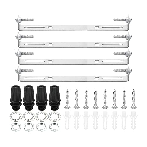 PATIKIL 150mm Lampenhalterung Decke Kit 4 Set Deckenhalterung Lampe Stahl Querleiste für Haus Büro Hängeleuchte Wand mit Schraube Unterlegscheibe Muttern Kit PATIKIL 150mm Lampenhalterung Decke Kit 4 Set Deckenhalterung Lampe Stahl Querleiste für Haus Büro Hängeleuchte Wand mit Schraube Unterlegscheibe Muttern Kit von PATIKIL
