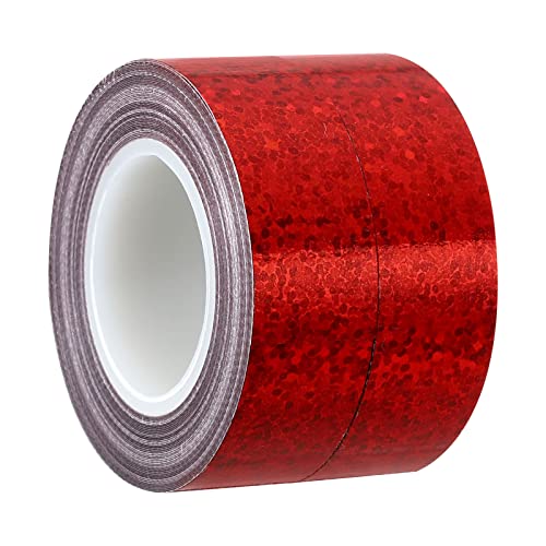 PATIKIL 15mmx5m 2Pack Glitzer Klebeband Holographische Kunst Prisma Abdeckbänder Selbstklebend für DIY Kunst Handwerk Verpackung Dekoration Rot PATIKIL 15mmx5m 2Pack Glitzer Klebeband Holographische Kunst Prisma Abdeckbänder Selbstklebend für DIY Kunst Handwerk Verpackung Dekoration Rot von PATIKIL
