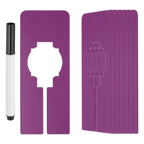 PATIKIL 16 Stück Rechteckige Kleiderbügel Teiler, 50 x 127 x 35 mm Schrankteiler Kleiderständer, Kleidung Schrank-Trenner Hängender mit Markierungsstift für Schränke Regale, Lila von PATIKIL