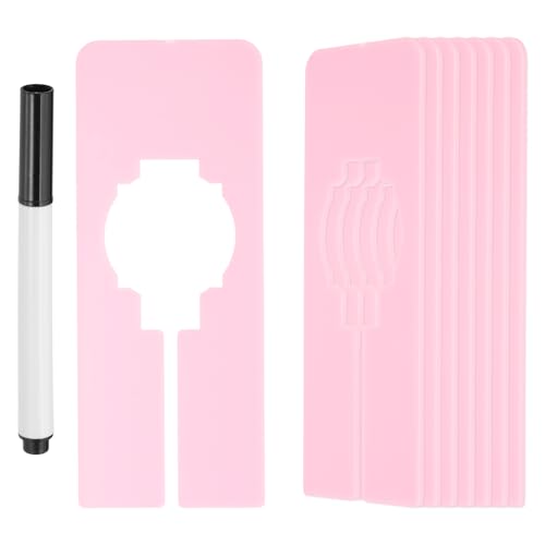 PATIKIL 16 Stück Rechteckige Kleiderbügel Teiler, 50 x 127 x 35 mm Schrankteiler Kleiderständer, Kleidung Schrank-Trenner Hängender mit Markierungsstift für Schränke Regale, Rosa von PATIKIL