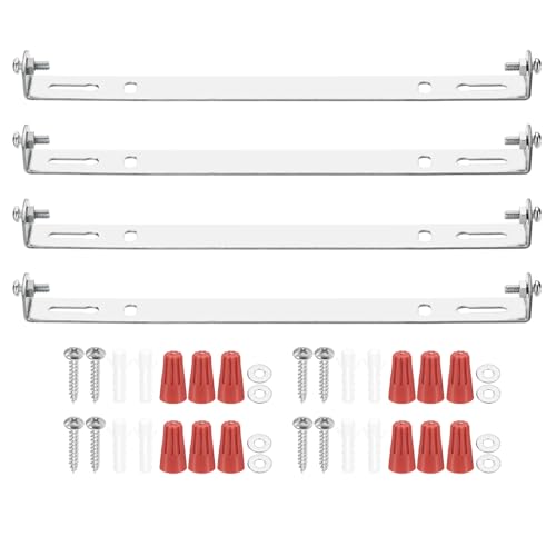 PATIKIL 165mm (6,5") Universelle Leuchten-Montagehalterung Kit, 4 Set Leuchtenquerträger Deckenleuchtenplatte mit Schraube für Wandlicht Deckenlicht Pendelleuchte Kronleuchter von PATIKIL