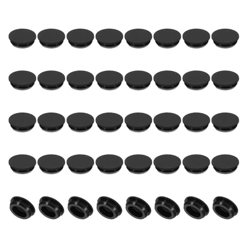 PATIKIL 40 Stück Silikonstopfen 17 mm Silikon Lochstopfen, Runden Gummistopfen, Montagedurchmesser für 15.5-17 mm abdeckkappen für bohrlöcher blindstopfen, verschlussstopfen, Schwarz PATIKIL 40 Stück Silikonstopfen 17 mm Silikon Lochstopfen, Runden Gummistopfen, Montagedurchmesser für 15.5-17 mm abdeckkappen für bohrlöcher blindstopfen, verschlussstopfen, Schwarz von PATIKIL