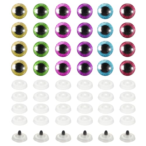 PATIKIL 16mm Flash Sicherheitsaugen, 60 Stück Puppenaugen Realistische Bunte Häkeln Sicherheitsaugen für Dekor Häkeln Zubehör Handwerk, 6 Farben PATIKIL 16mm Flash Sicherheitsaugen, 60 Stück Puppenaugen Realistische Bunte Häkeln Sicherheitsaugen für Dekor Häkeln Zubehör Handwerk, 6 Farben von PATIKIL