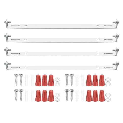 PATIKIL 180mm (7.09") Universelle Leuchten-Montagehalterung Kit, 4 Set Leuchtenquerbalken Deckenleuchtenplatte mit Schraube für Wandleuchte Deckenleuchte von PATIKIL