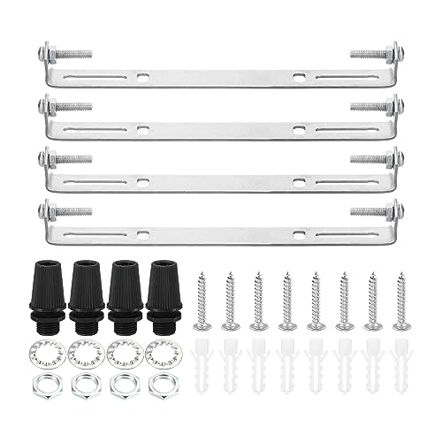 PATIKIL 180mm Lampenhalterung Decke Kit 4 Set Deckenhalterung Lampe Stahl Querleiste für Haus Büro Hängeleuchte Wand mit Schraube Unterlegscheibe Muttern Kit von PATIKIL