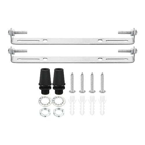 PATIKIL 185mm Deckenleuchte Platte Kit 2 Set Leuchte Montage Halterung Platte Stahl Querleiste für Haus Büro Hängeleuchte Wand mit Schraube Unterlegscheibe Muttern Kit von PATIKIL