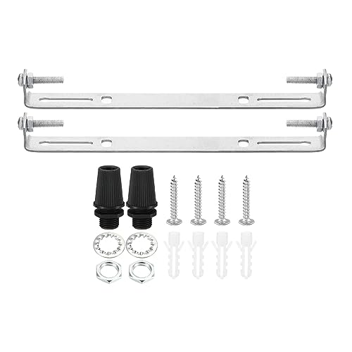 PATIKIL 190mm Deckenleuchte Platte Kit 2 Set Leuchte Montage Halterung Platte Stahl Querleiste für Haus Büro Hängeleuchte Wand mit Schraube Unterlegscheibe Muttern Kit von PATIKIL