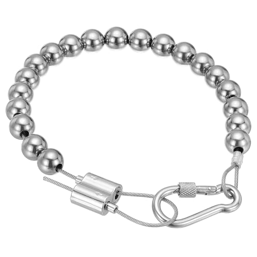PATIKIL 1Stk Fahnenmast Halter Ring Fahnen Mast Zubehör Fahnen Perlen Befestigungs Ring Halterung Fahne Nah Am Mast Gewicht mit Edelstahl Seil für Fahnenmast Grau von PATIKIL