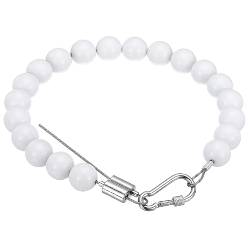 PATIKIL 1Stk Fahnenmast Halter Ring Fahnen Mast Zubehör Fahnen Perlen Befestigungs Ring Halterung Fahnen Nah Am Mast Gewicht mit Edelstahl Kabel Weiß PATIKIL 1Stk Fahnenmast Halter Ring Fahnen Mast Zubehör Fahnen Perlen Befestigungs Ring Halterung Fahnen Nah Am Mast Gewicht mit Edelstahl Kabel Weiß von PATIKIL