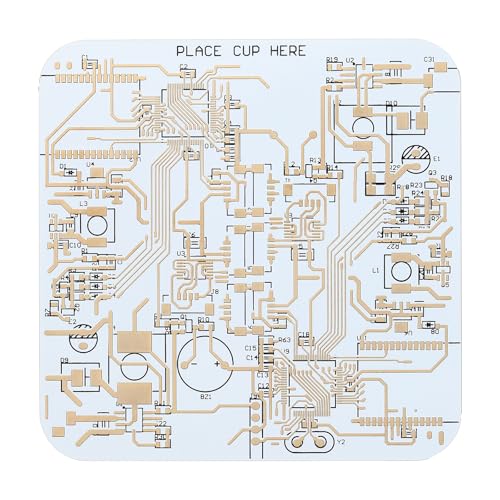 PATIKIL 1Stk Untersetzer PCB Untersetzer Leiterplattenuntersetzer Leiterplatte Untersetzer FR-4 Getränke-Untersetzer für Getränke Kaffee Tisch Bar Geschenke Freund Männer Weiß von PATIKIL
