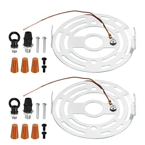 PATIKIL 2 Satz Runde Deckenleuchte Platte Kit 95mm Durchm. Pendelleuchte Beleuchtung Befestigung Halterung Stahl Crossbar Plate Hardware von PATIKIL