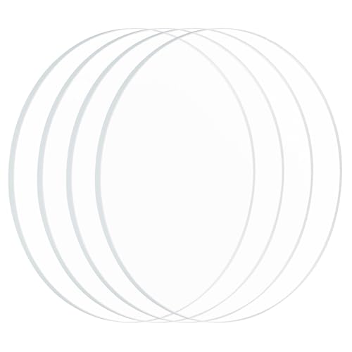 PATIKIL 2.56" Durchm. LED Linse 4Stk Polierte Kante Taschenlampe Ersatz Teile Glas Linse für Licht Quelle Linsen Ersatz Durchsichtig von PATIKIL