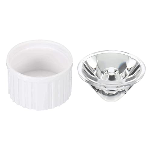 PATIKIL 20 Satz 20mm LED Linse 15 Grad mit Kunststoff Halter Acryl Optische Linsen für 1W 3W Hochleistungs LED Licht Weiß Transparent von PATIKIL